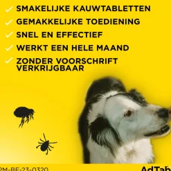 AdTab Anti Vlo en Teek Kauwtabletten Hond ><noscript><img width=