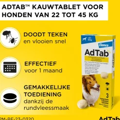 AdTab Anti Vlo en Teek Kauwtabletten Hond ><noscript><img width=