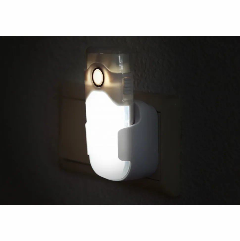 Alecto ATL-80 Oplaadbare LED zaklamp / automatisch LED nachtlampje Wit