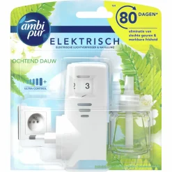 Ambi Pur Elektrische Geurverspreiders 1 compartiment Starterkit + Navulling Morning Dew 20 ml