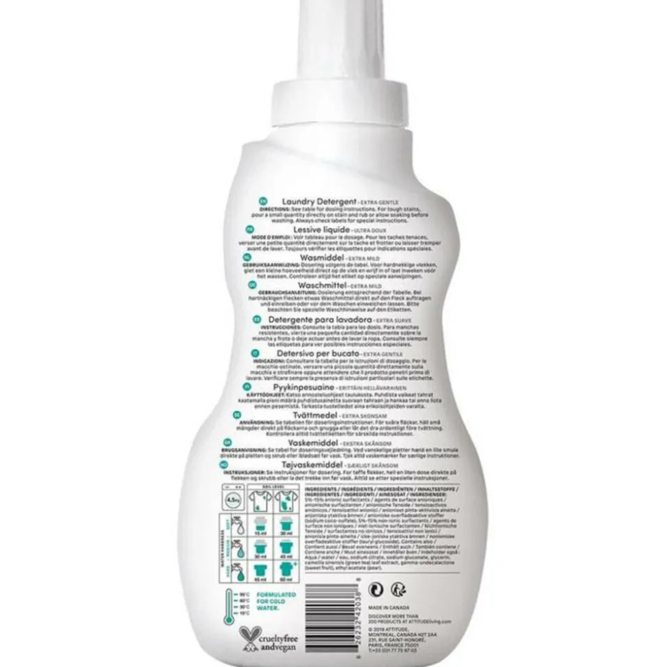 Attitude Little Ones Wasmiddel Pear Nectar 35 Wasbeurten 1 liter