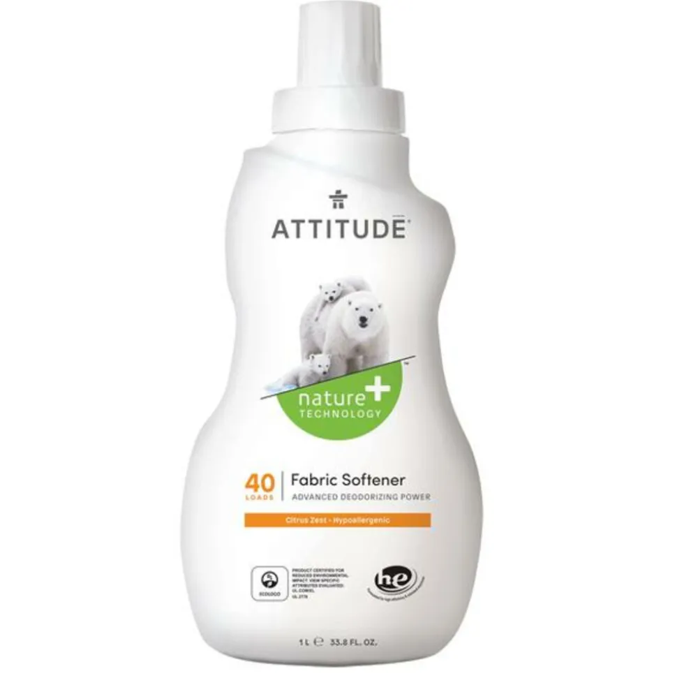 Attitude Wasverzachter Citrus Zest 40 Wasbeurten 1 liter