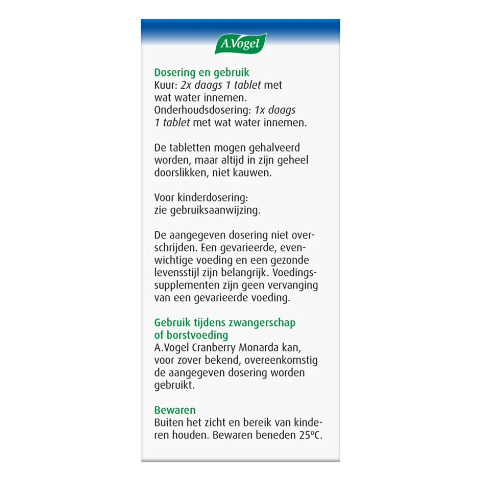 A.Vogel Cranberry Monarda 30 tabletten