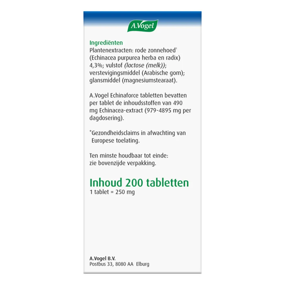 A.Vogel Echinaforce Weerstand 200 tabletten