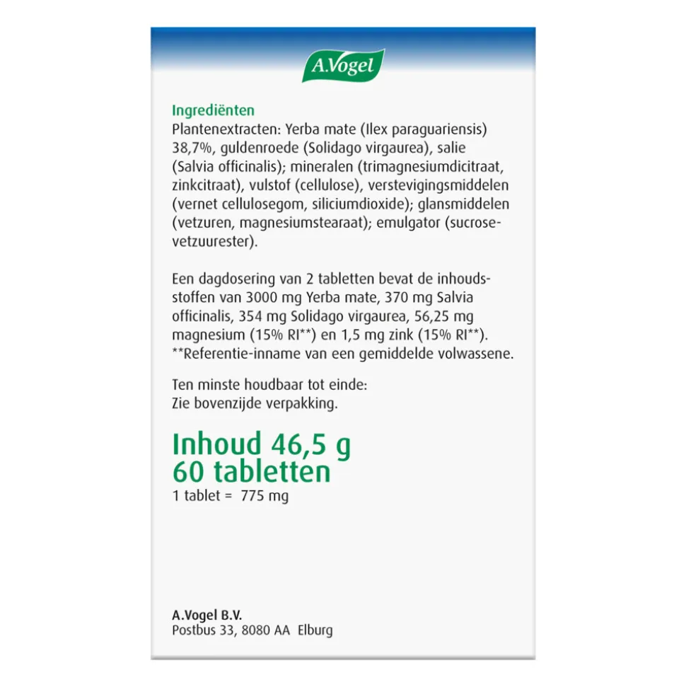 A.Vogel Famosan Overgang Gewichtsbeheersing 60 tabletten