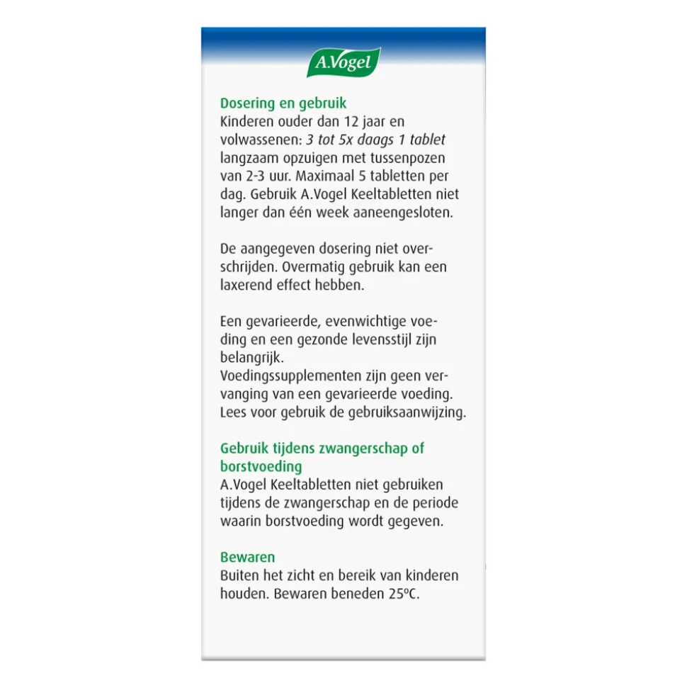 A.Vogel Keeltabletten 20 zuigtabletten