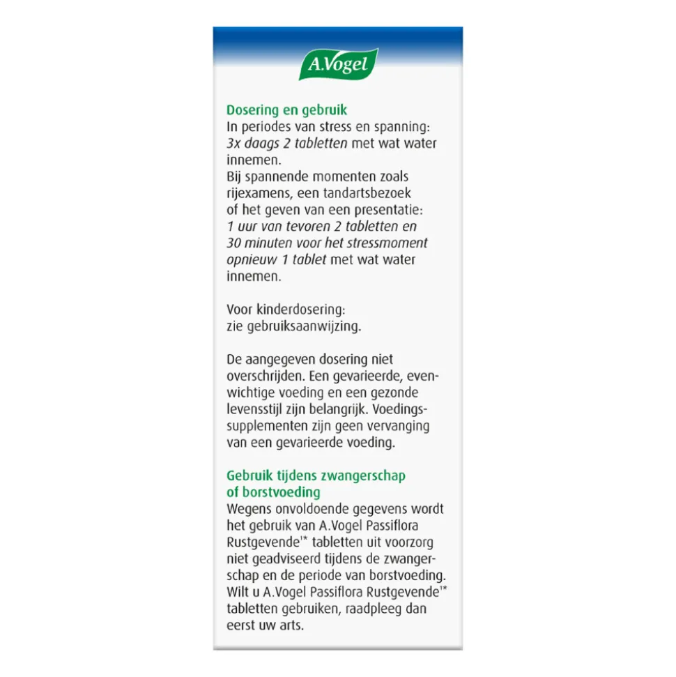 A.Vogel Passiflora Rustgevend 80 tabletten