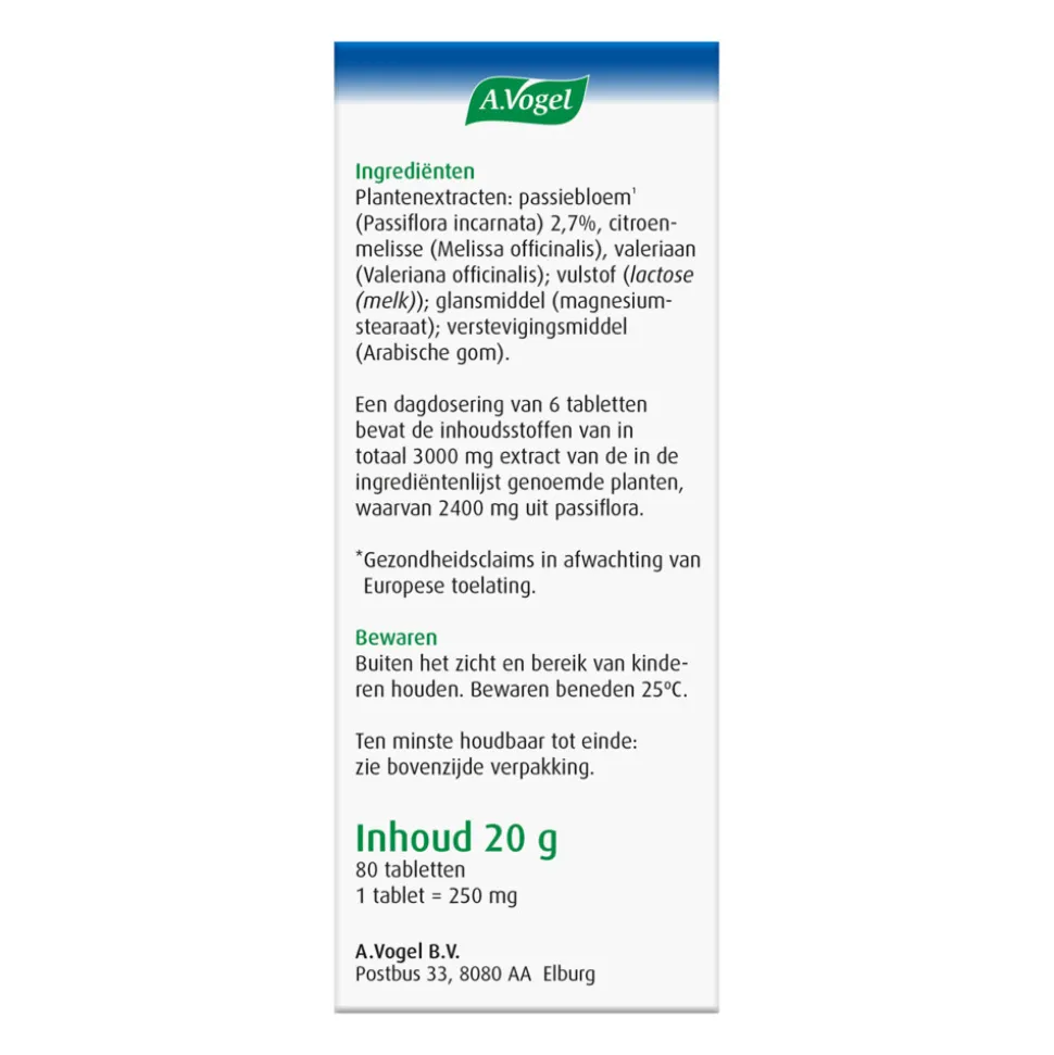 A.Vogel Passiflora Rustgevend 80 tabletten