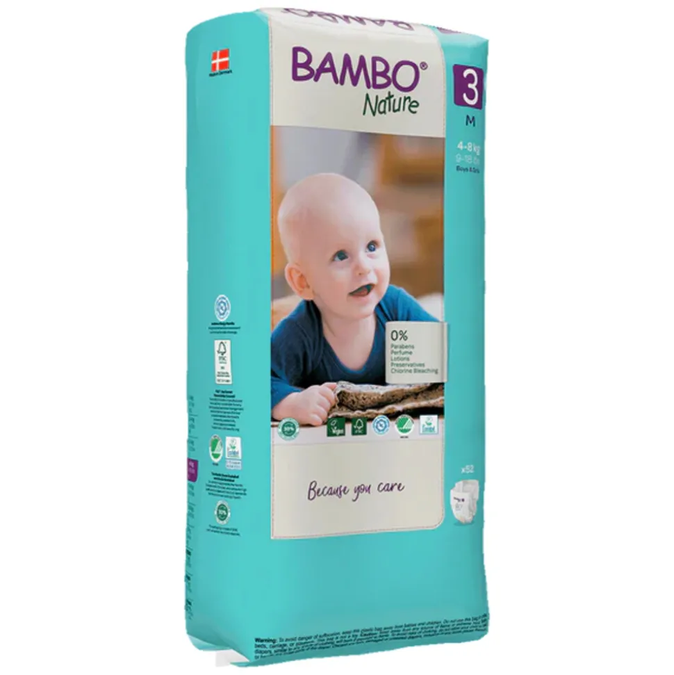 Bambo Nature Luiers Maat 3 (4-8 kg) 52 stuks