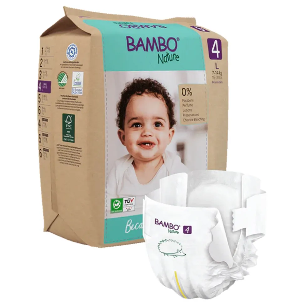 Bambo Nature Luiers Maat 4 (7-14 kg) 24 stuks