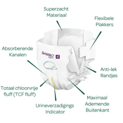 Bambo Nature Luiers Maat 4 (7-14 kg) 24 stuks