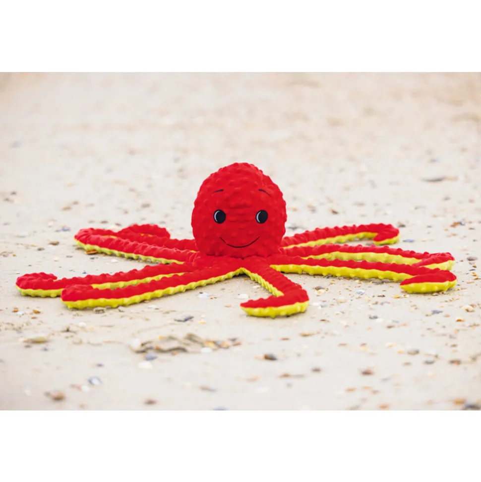 Beeztees Pluche Hondenspeelgoed Octopus Amy Rood 56 cm