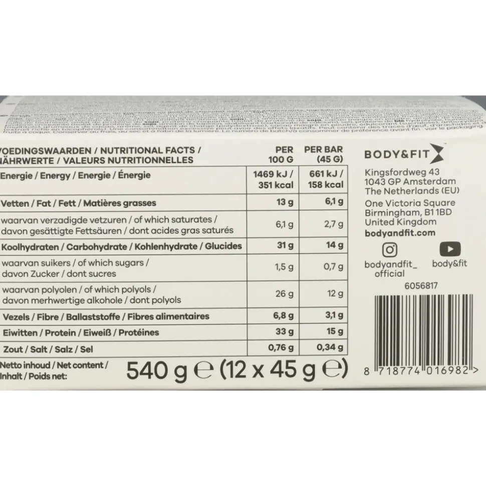 Body & Fit Smart Bar Crunchy Chocolate Caramel 12 x 45 gr