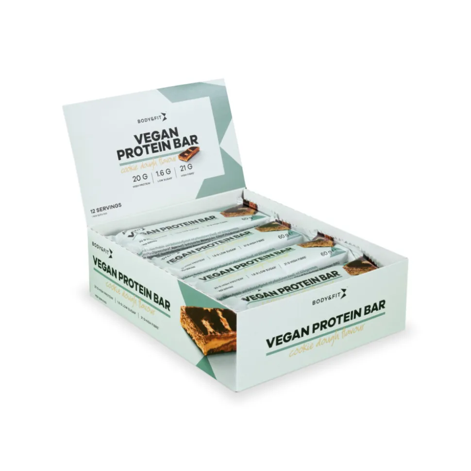Body & Fit Vegan Protein Bar Cookie Dough 12 x 60 gr
