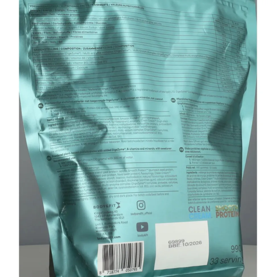 Body & Fit Vegan Protein Smooth Vanilla 990 gr