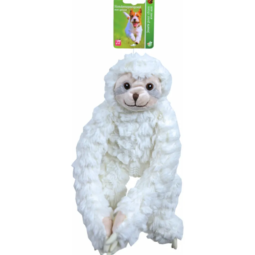 Boon Pluche Luiaard Wit Met Piep 21 cm