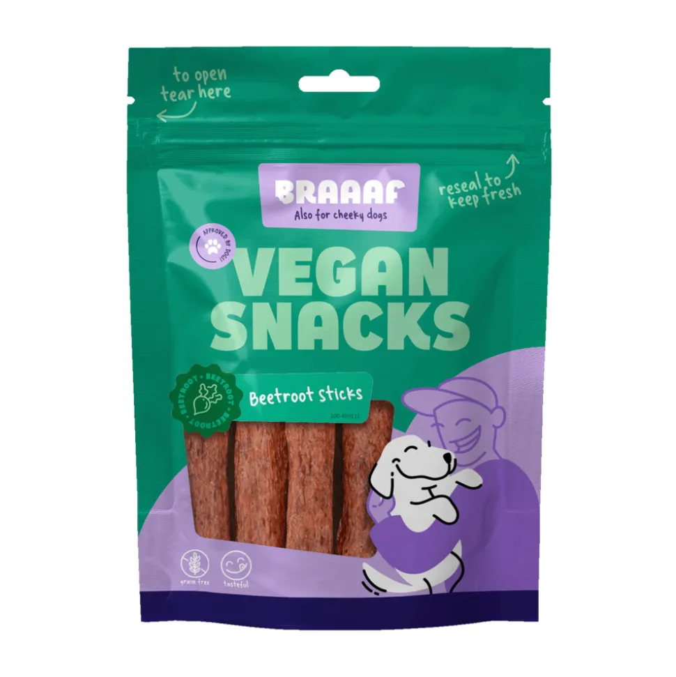 Braaaf Sticks Hondensnack Bieten 12 cm 80 gr