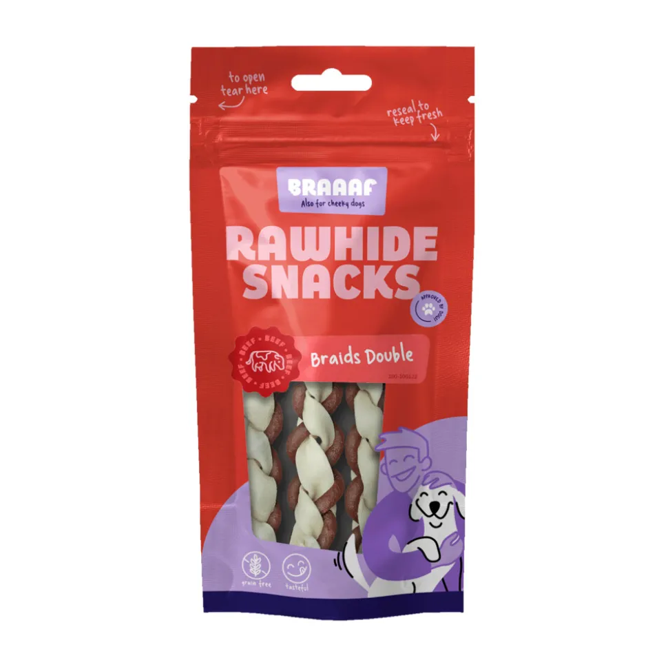 Braaaf Twister Double Hondensnack 12 cm 60 gr