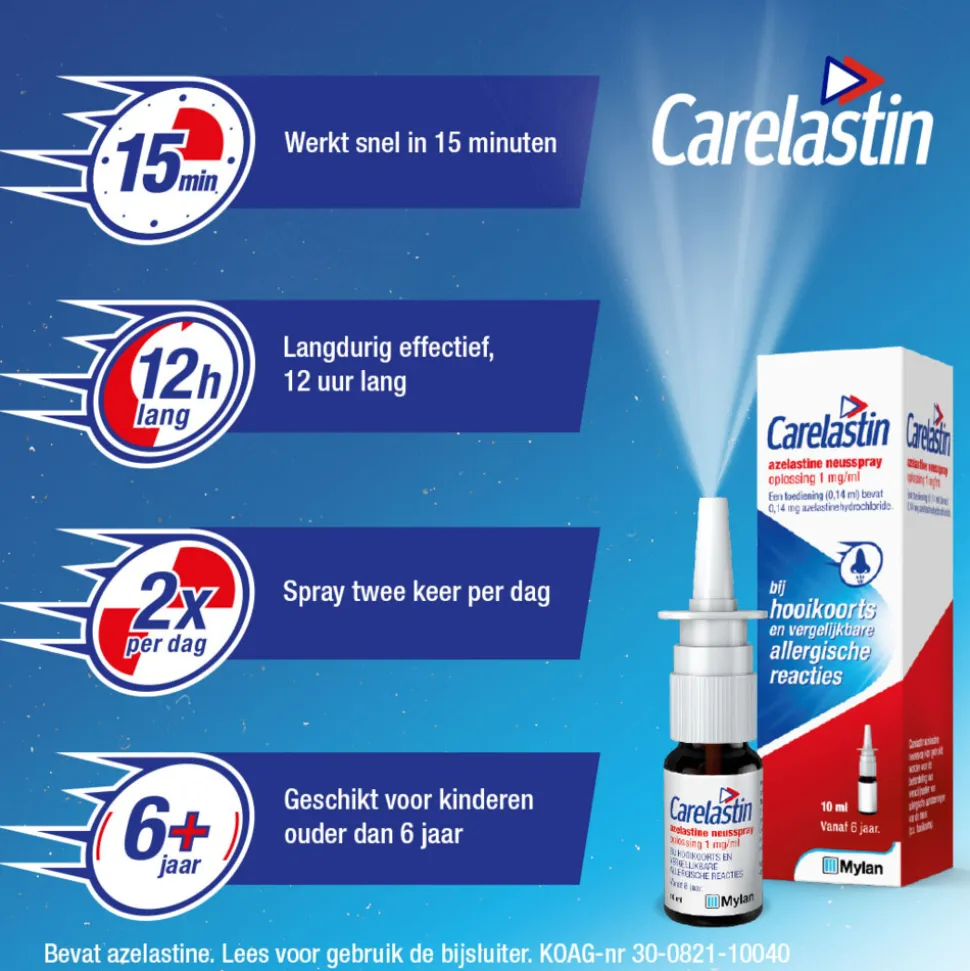 Carelastin Neusspray bij Hooikoorts 10 ml
