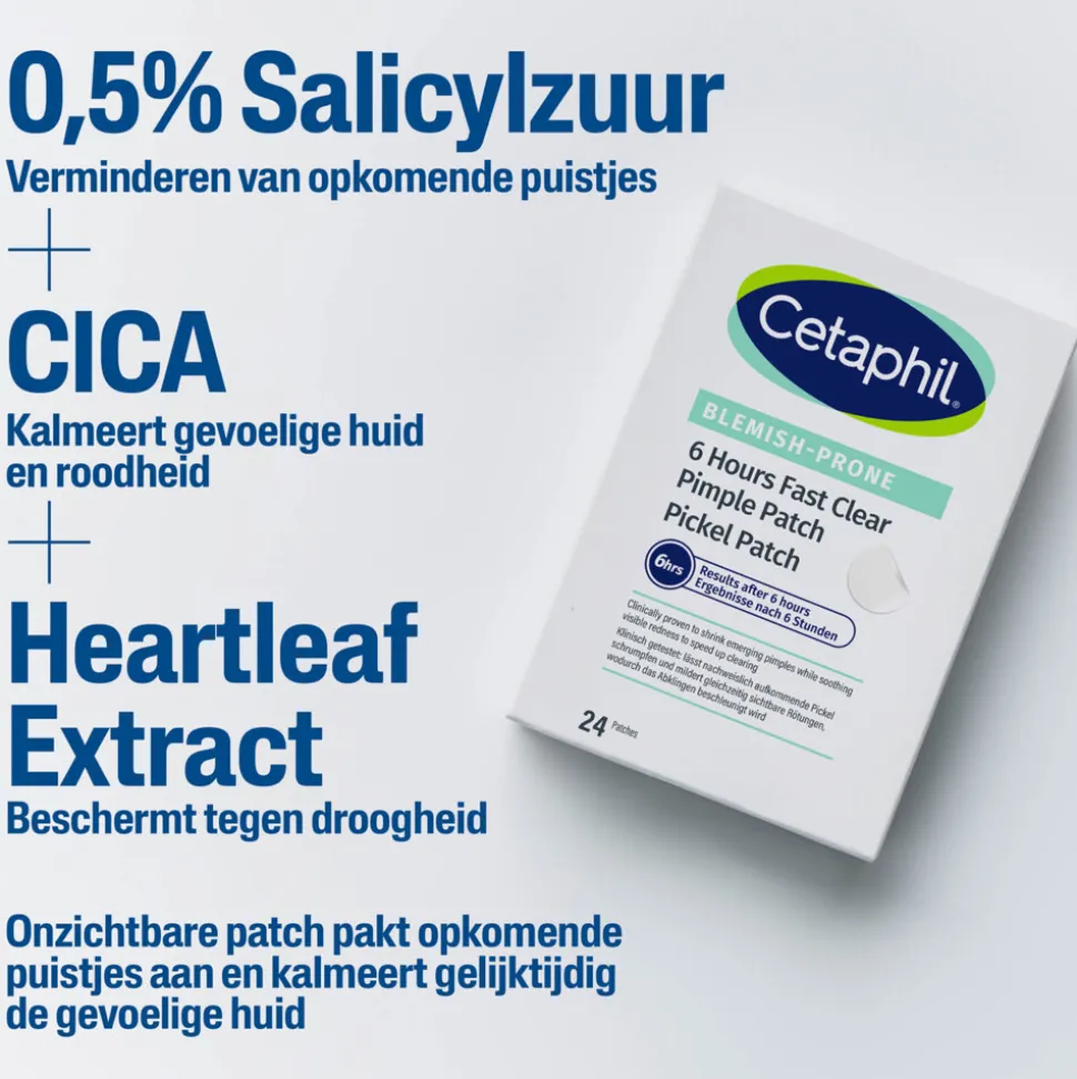Cetaphil Puistjespleisters 6 uur 24 stuks
