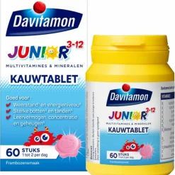 Davitamon Junior 3+ Kauwvitamines Framboos 60 kauwtabletten