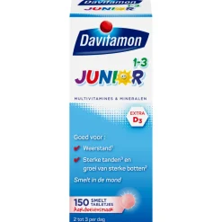 Davitamon Junior 1+ Multivitamines en Mineralen 150 tabletten