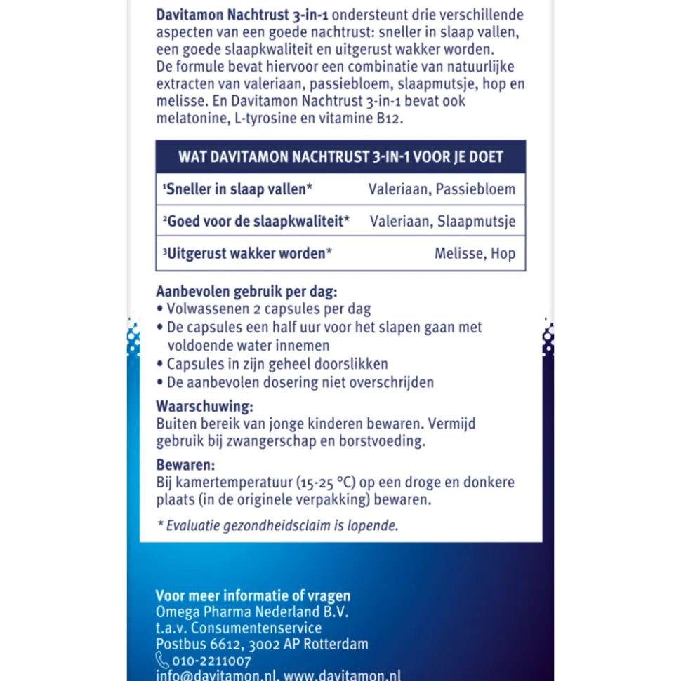 Davitamon Nachtrust 3-in-1 20 capsules