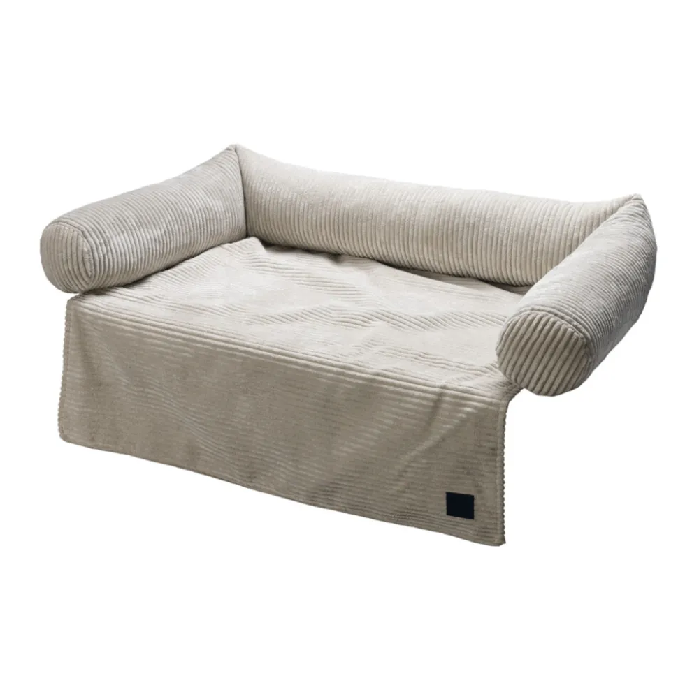 Designed by Lotte Bankkussen Ribbed Lichtgrijs 90 x 55 x 13,5 cm