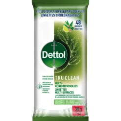 Dettol Reinigingsdoekjes Tru Clean Eucalyptus & Lime 48 stuks