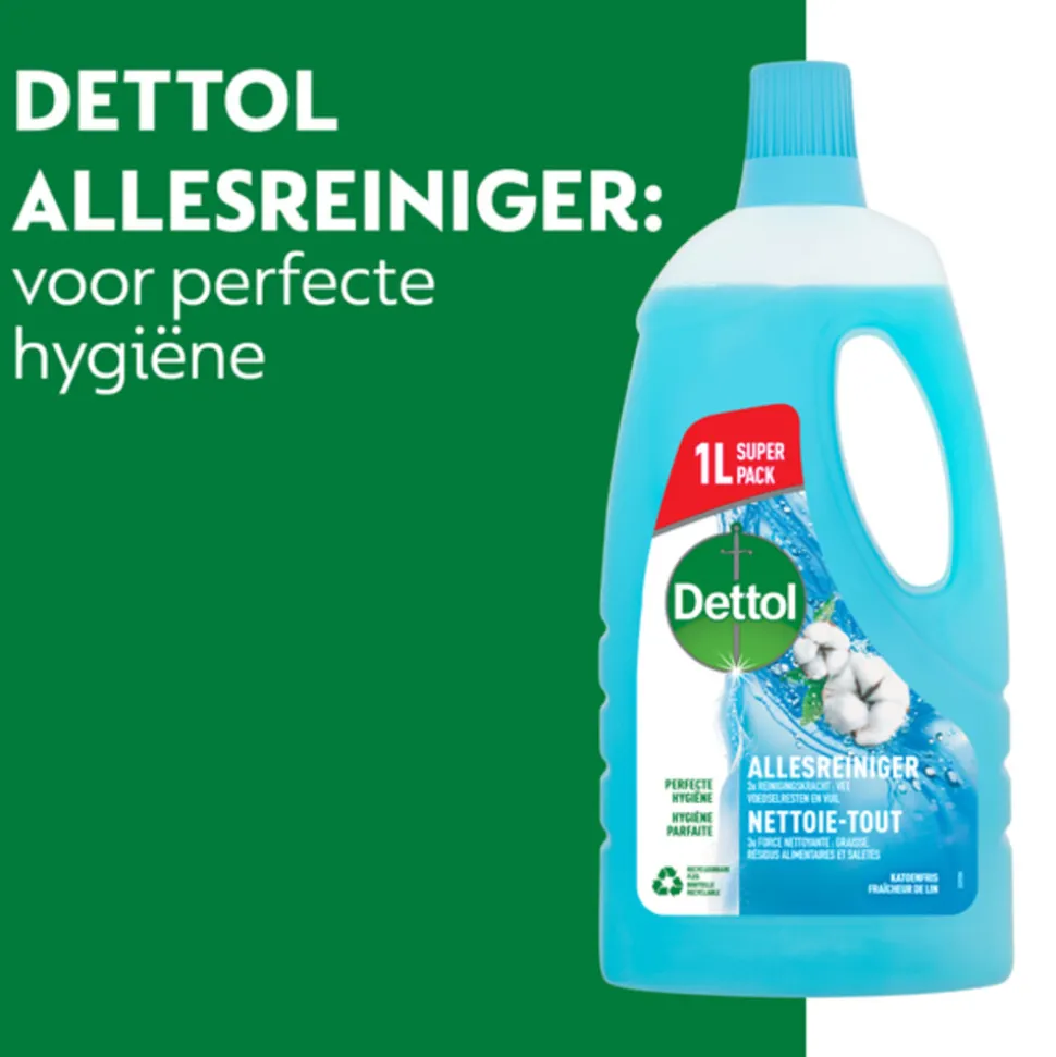 Dettol Allesreiniger Power & Fresh Katoenfris 1 liter
