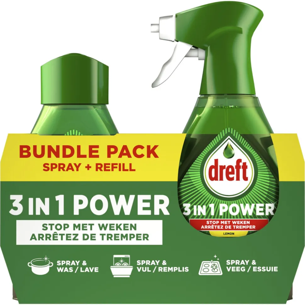Dreft 3in1 Power Spray + Navulling 1000 ml