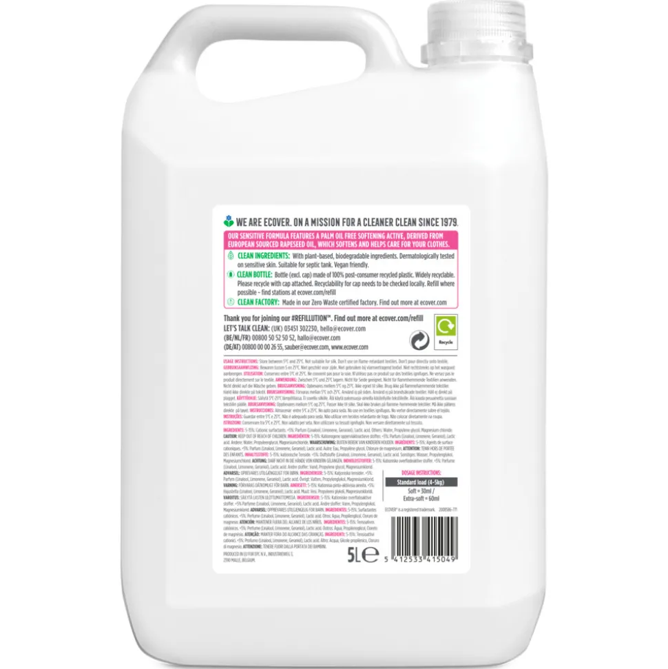 Ecover Wasverzachter Appelbloesem & Amandel 166 Wasbeurten 5 liter