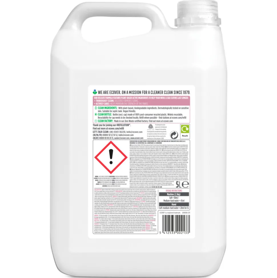 Ecover Wol en Fijnwasmiddel 111 Wasbeurten 5 liter