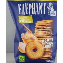Elephant Pretzels Honing, Mosterd & Ui 160 gr