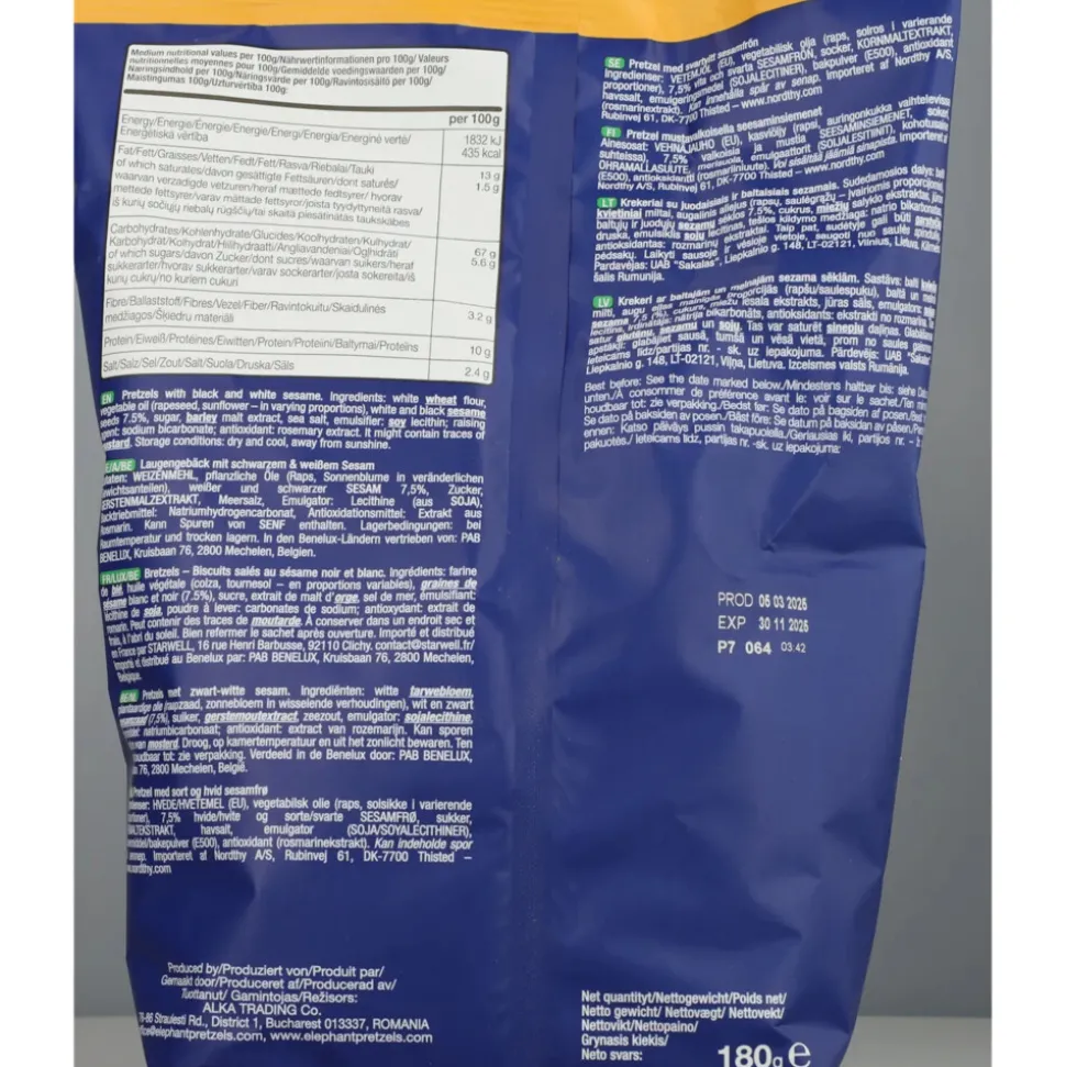 Elephant Pretzels Sesam 180 gr