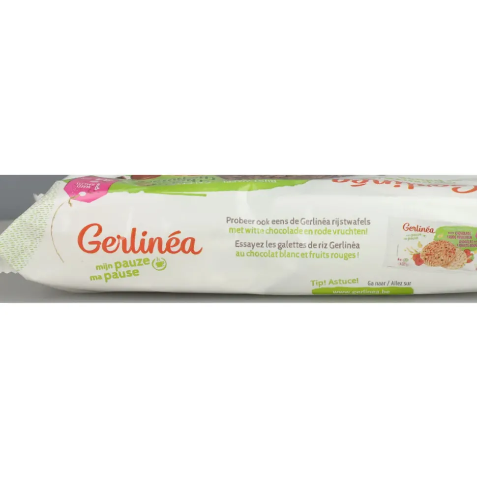 Gerlinea Rijstwafel Melkchocolade & Hazelnoten 4x2 stuks