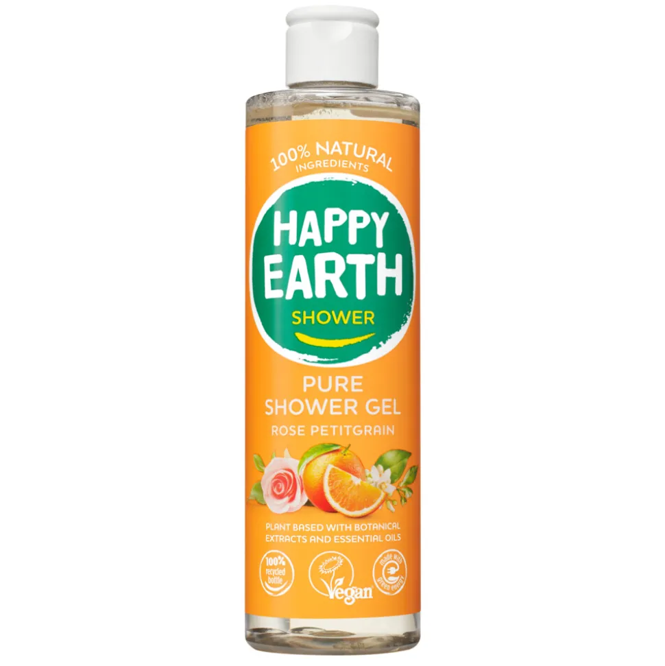 Happy Earth 100% Natuurlijke Douchegel Rose Petitgrain 300 ml