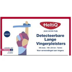 HeltiQ Vingerpleisters Detecteerbaar 120x20 mm Textiel 100 stuks
