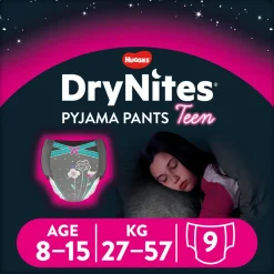 Huggies DryNites Absorberende Luierbroekjes Meisjes 8-13 jaar 9 stuks