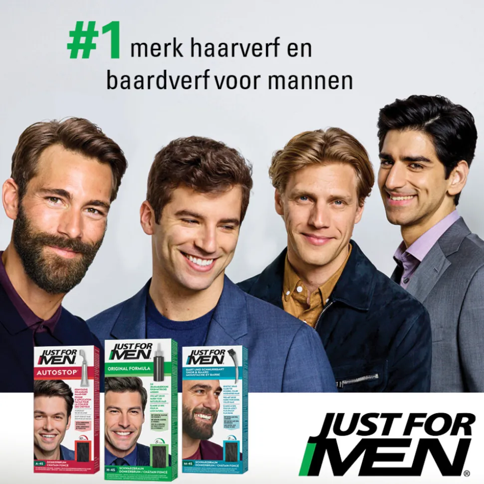 Just for Men Haarkleuring Donkerbruin H45 1 set