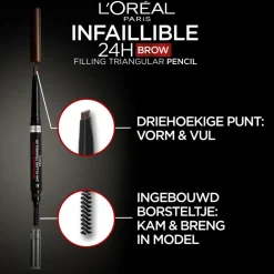 L'Oréal 24H Brow Filling Triangular Pencil 6.0 Dark Blonde 1 ml