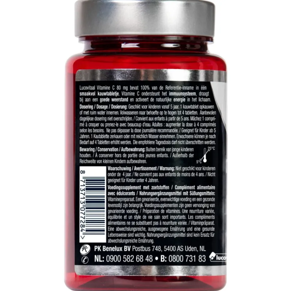 Lucovitaal Vitamine C 80mcg Kauwtablet Citroen 200 tabletten