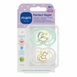 MAM Fopspeen Perfect Night Silikon 16+ mnd Universeel 2 stuks
