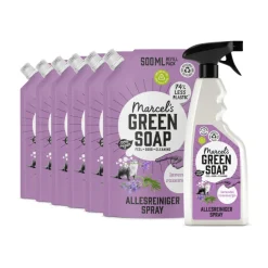 Marcel's Green Soap Allesreiniger Spray Lavendel & Rozemarijn + 6 Navullingen Pakket
