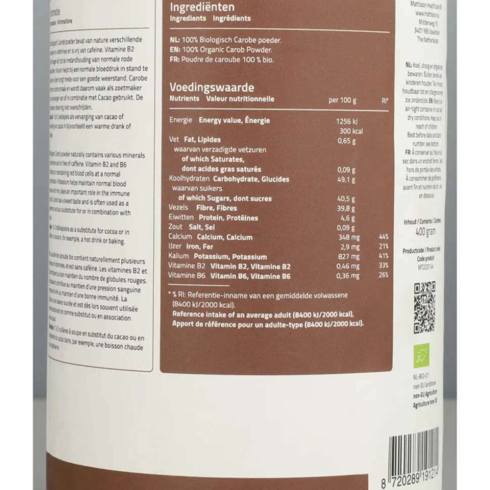Mattisson Carobe Poeder 400 gr