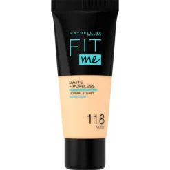 Maybelline Fit Me Matte + Poreless Foundation 118 Light Beige