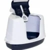 Moderna Hoek Kattenbak Flip Donkerblauw - Wit