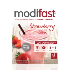 Modifast Intensive Milkshake Aardbei 8 x 55 gr