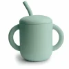 Mushie Drinkbeker met Rietje Cambridge Blue