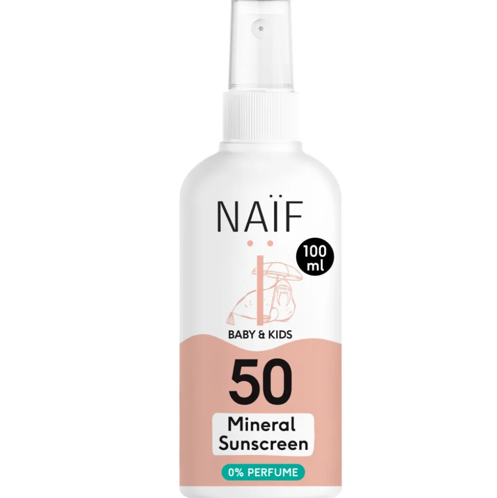 Naif Baby & Kids Minerale Zonnebrand Spray 0% parfum SPF 50 100 ml